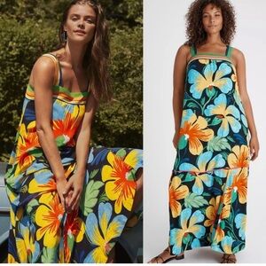 Anthropologie Maeve Nikoleta Tropical Floral
Maxi Dress